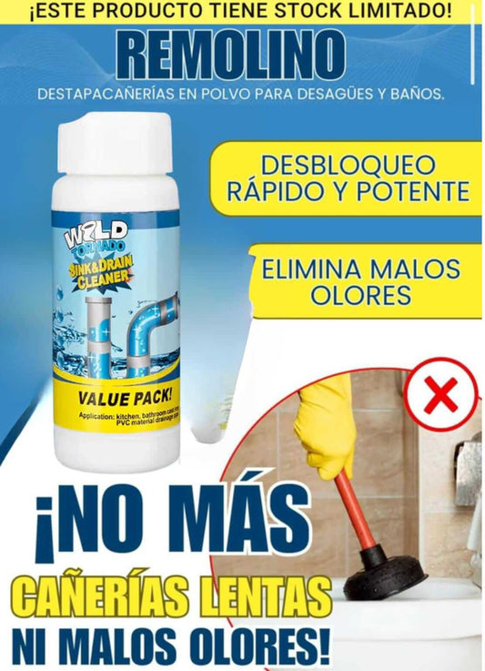 WILD REMOLINO DESTAPA CAÑERIAS EN SEGUNDOS - PAGUE 1 LLEVE 2